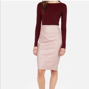 Express Faux Leather Pencil Skirt